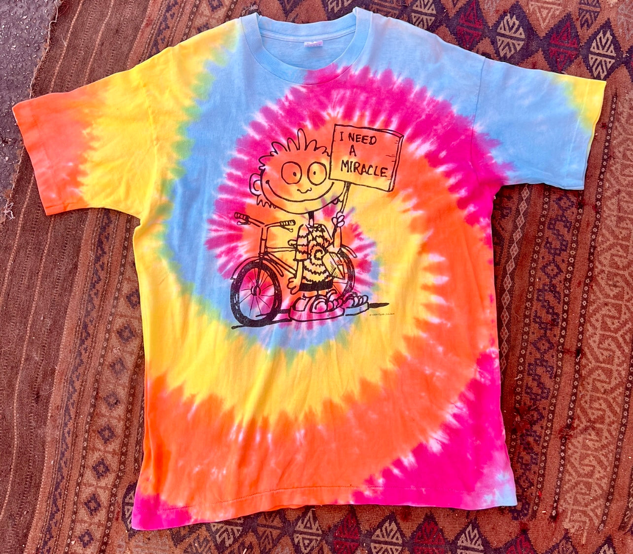 I Need a Miracle 1994 Vintage TieDye by Ripple Junction