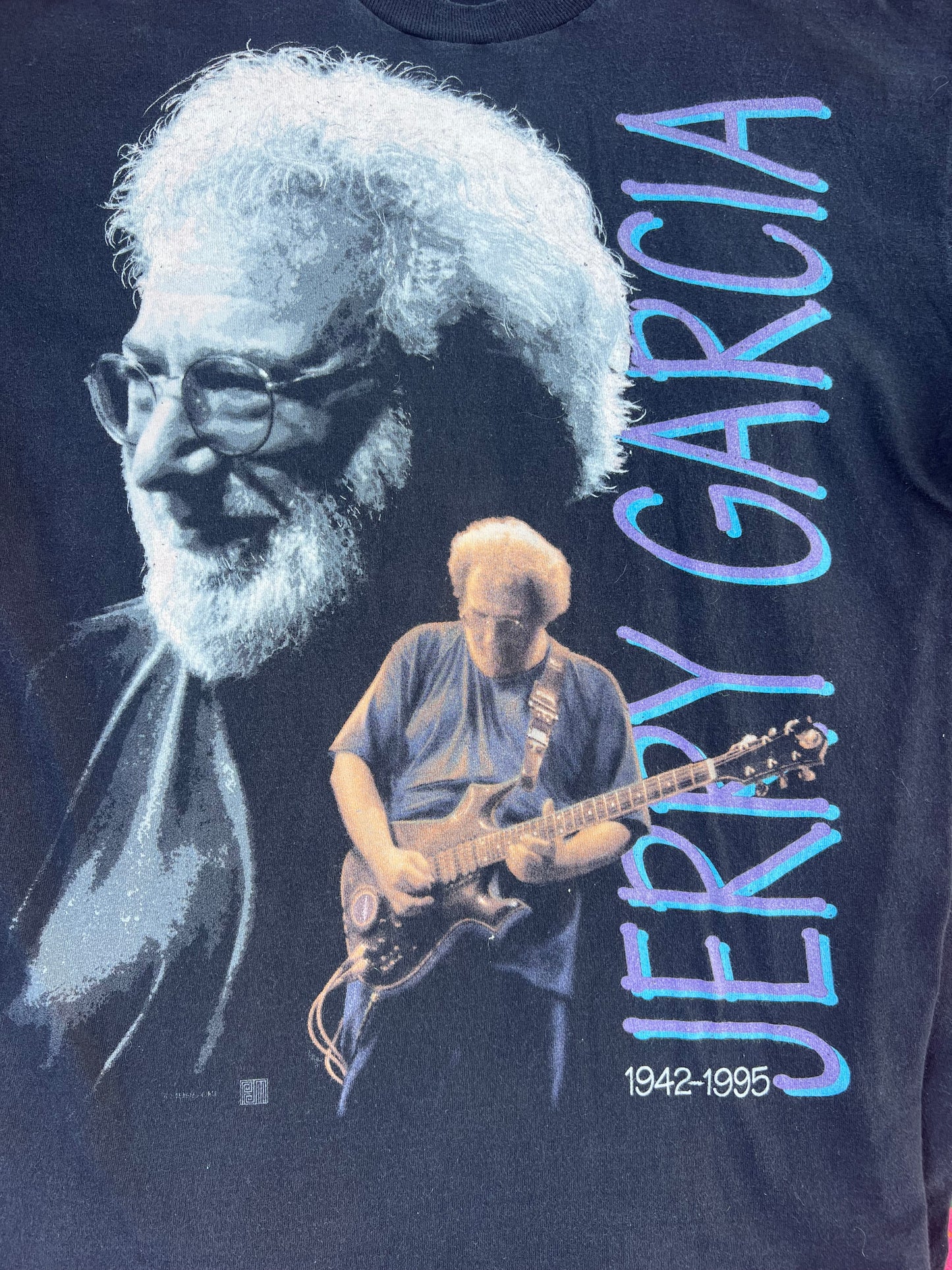 Vintage Jerry Garcia shirt 1995 Liquid Blue