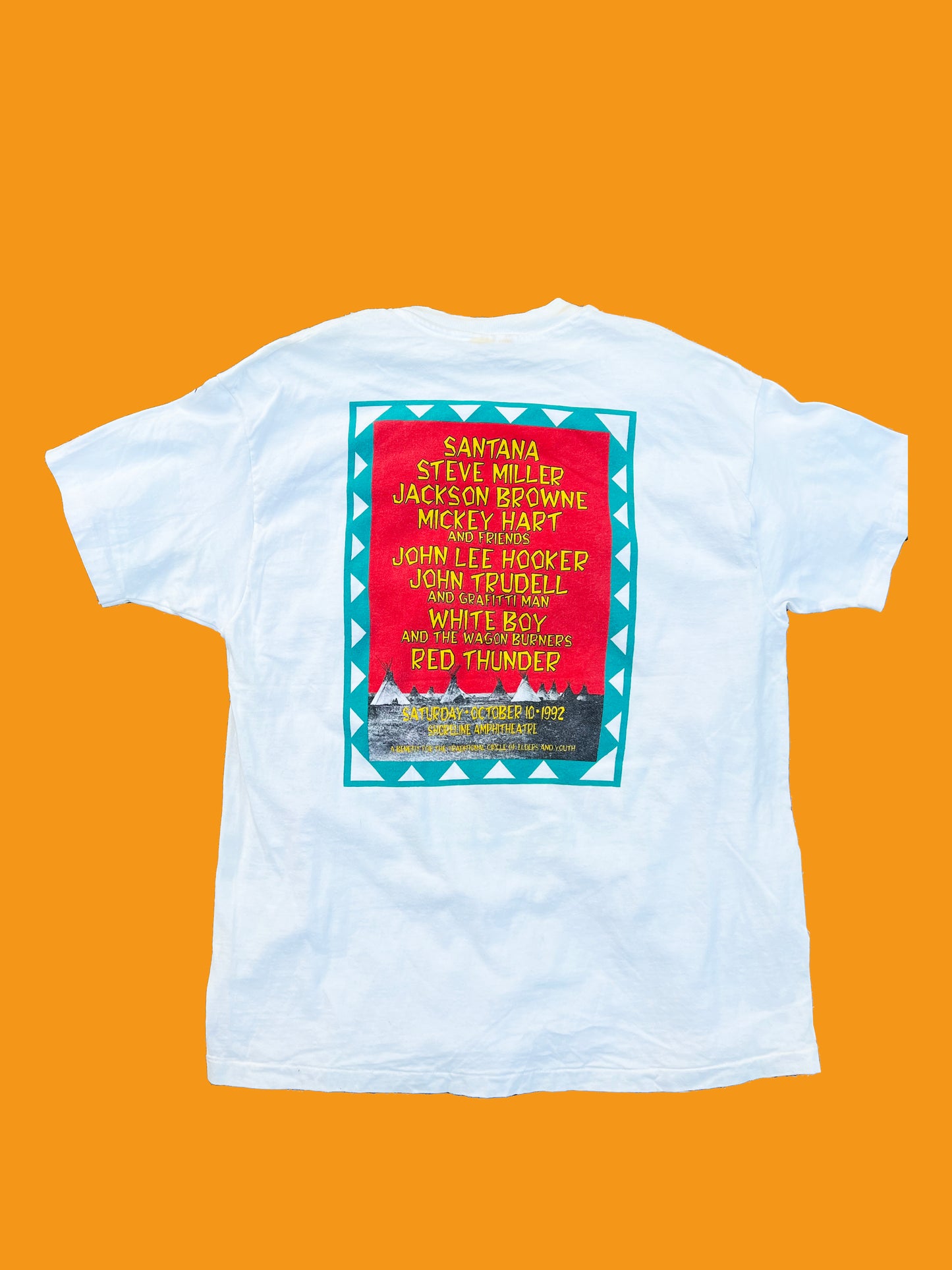 Vintage Bill Graham Presents All Our Colors The Good Road Concert 1992 short sleeve shirt
