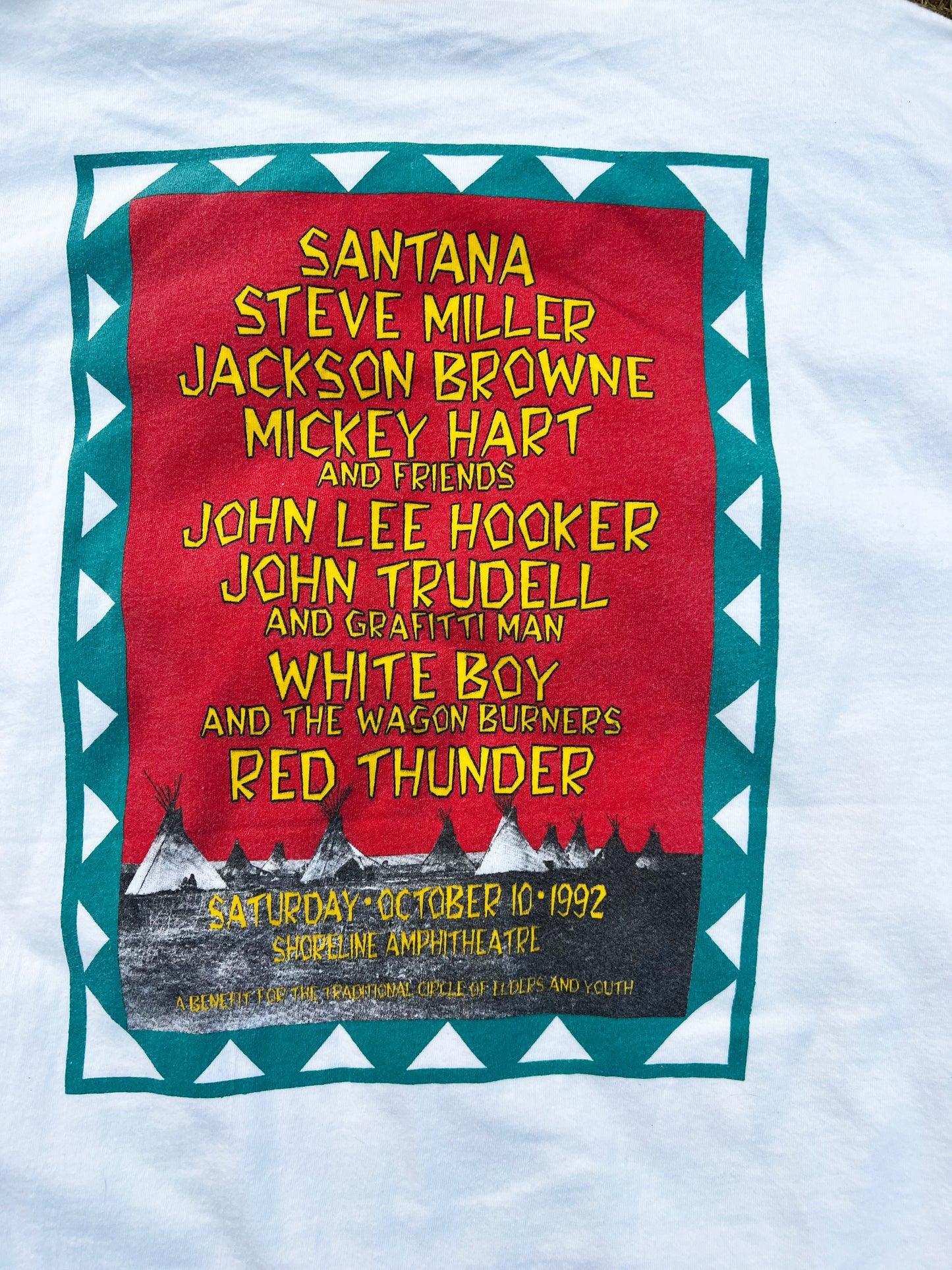 Vintage Bill Graham Presents All Our Colors The Good Road Concert 1992 short sleeve shirt