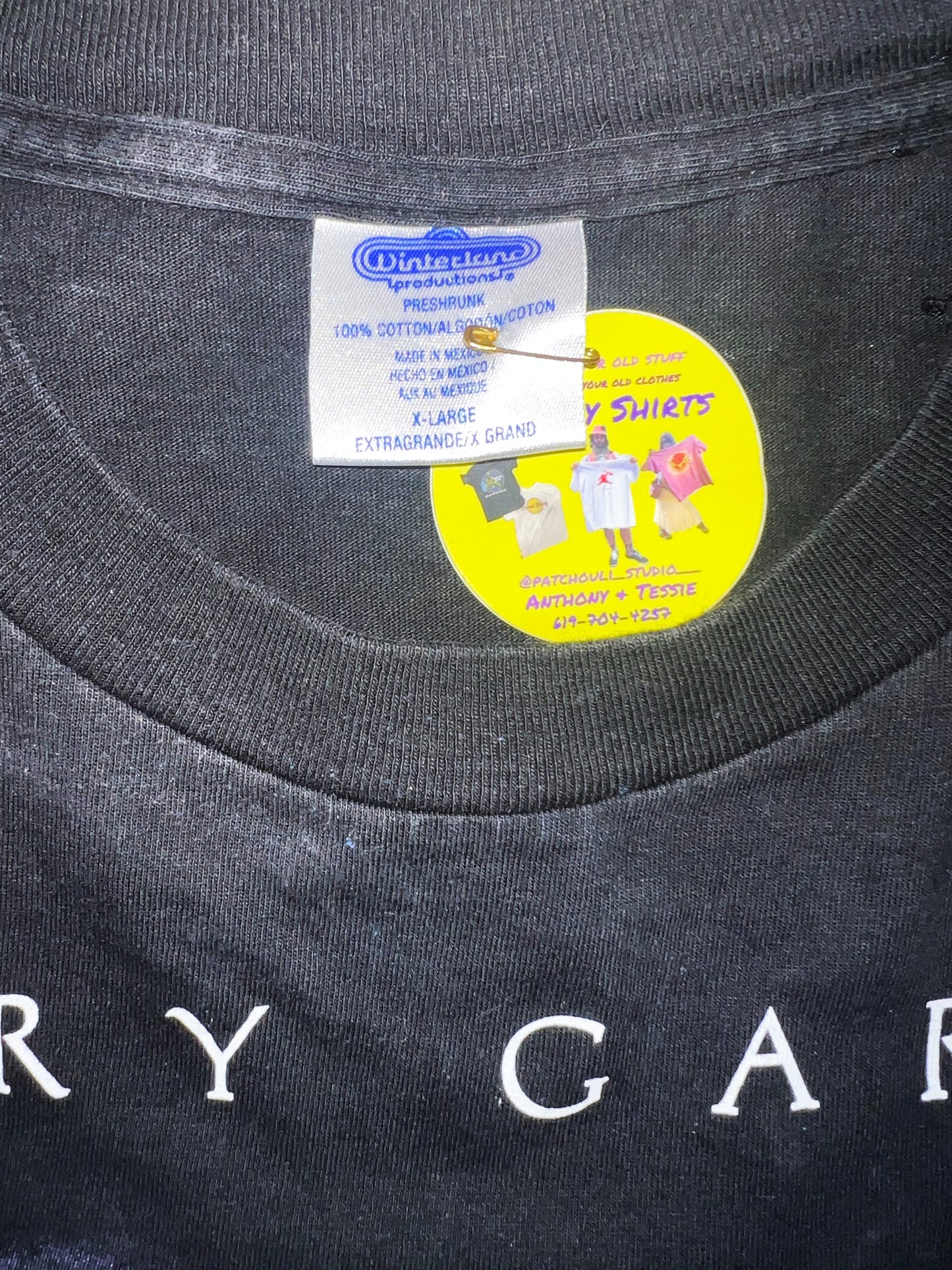 Vintage 1994 Jerry Garcia Winterland Productions Surrealist Jerry face black short sleeve shirt