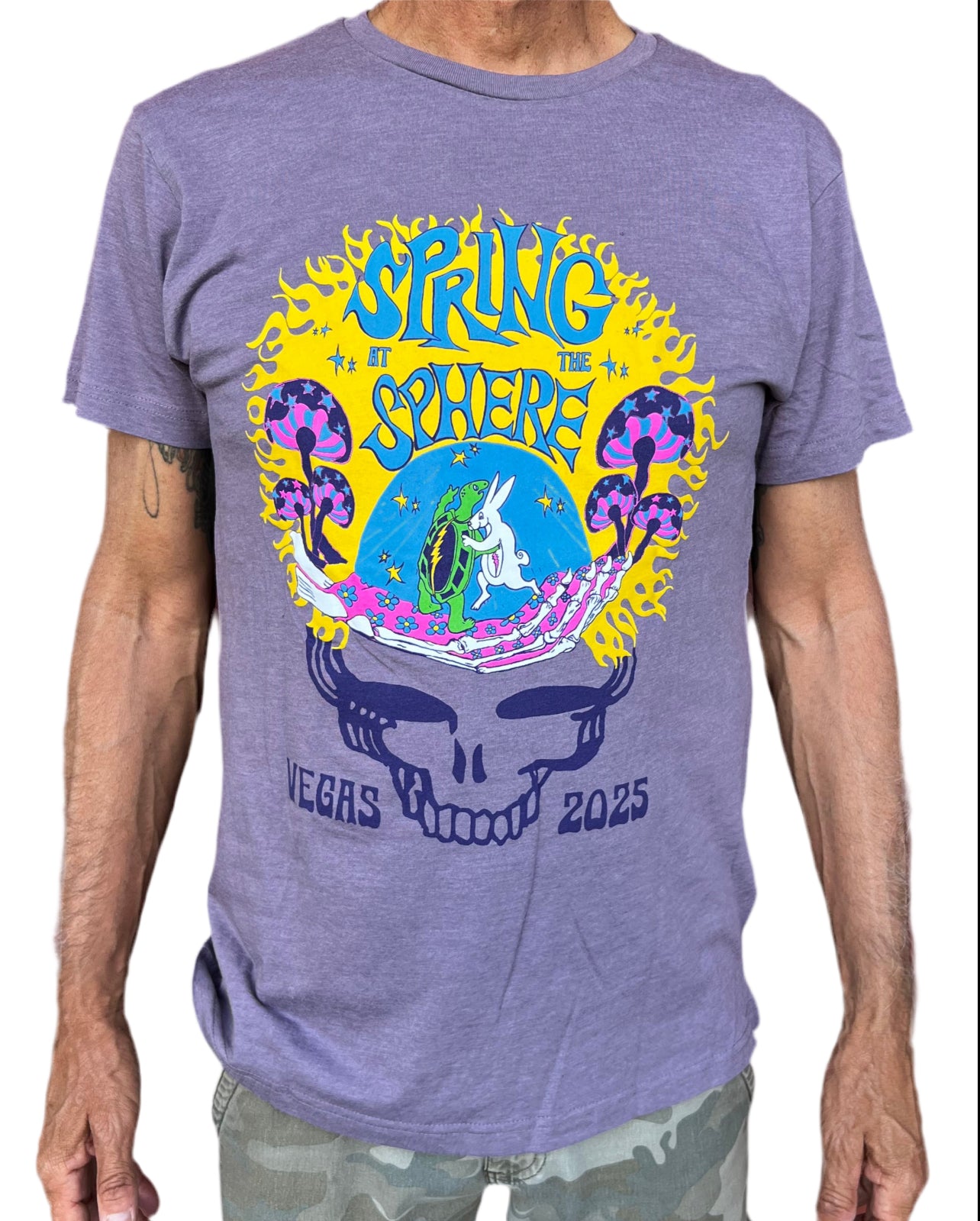 SPRING at the SPHERE- purple short sleeve t-shirt