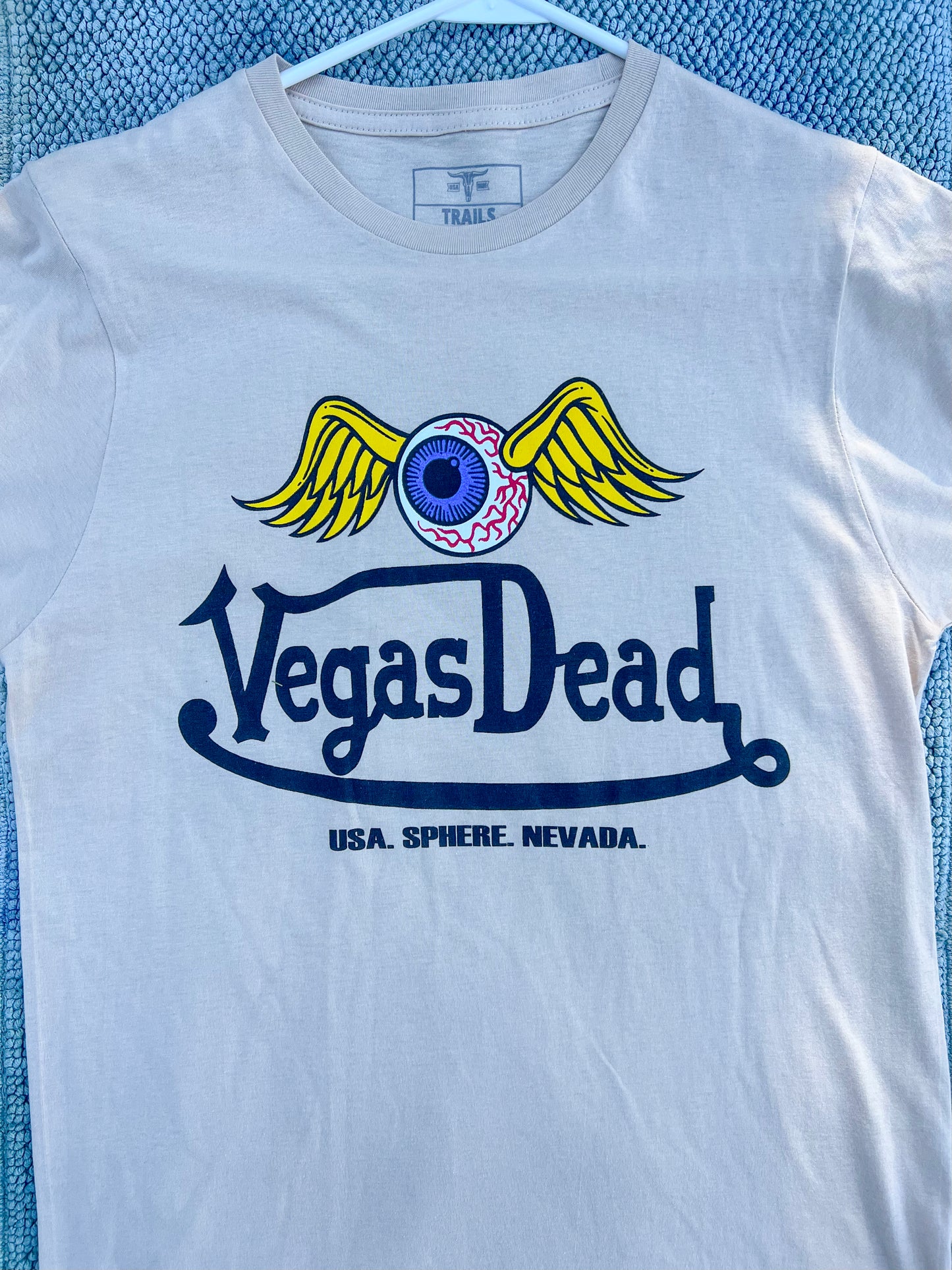 Vegas Dead - cream short sleeve t-shirt