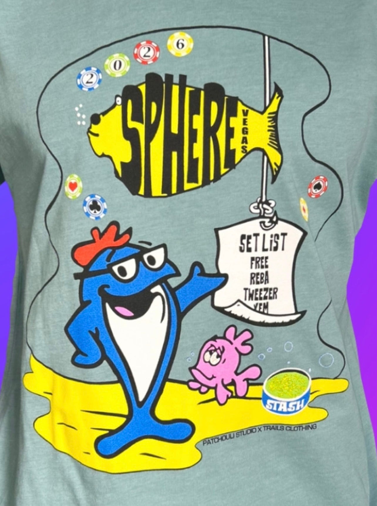 Charlie Tuna Sphere set list T-shirt