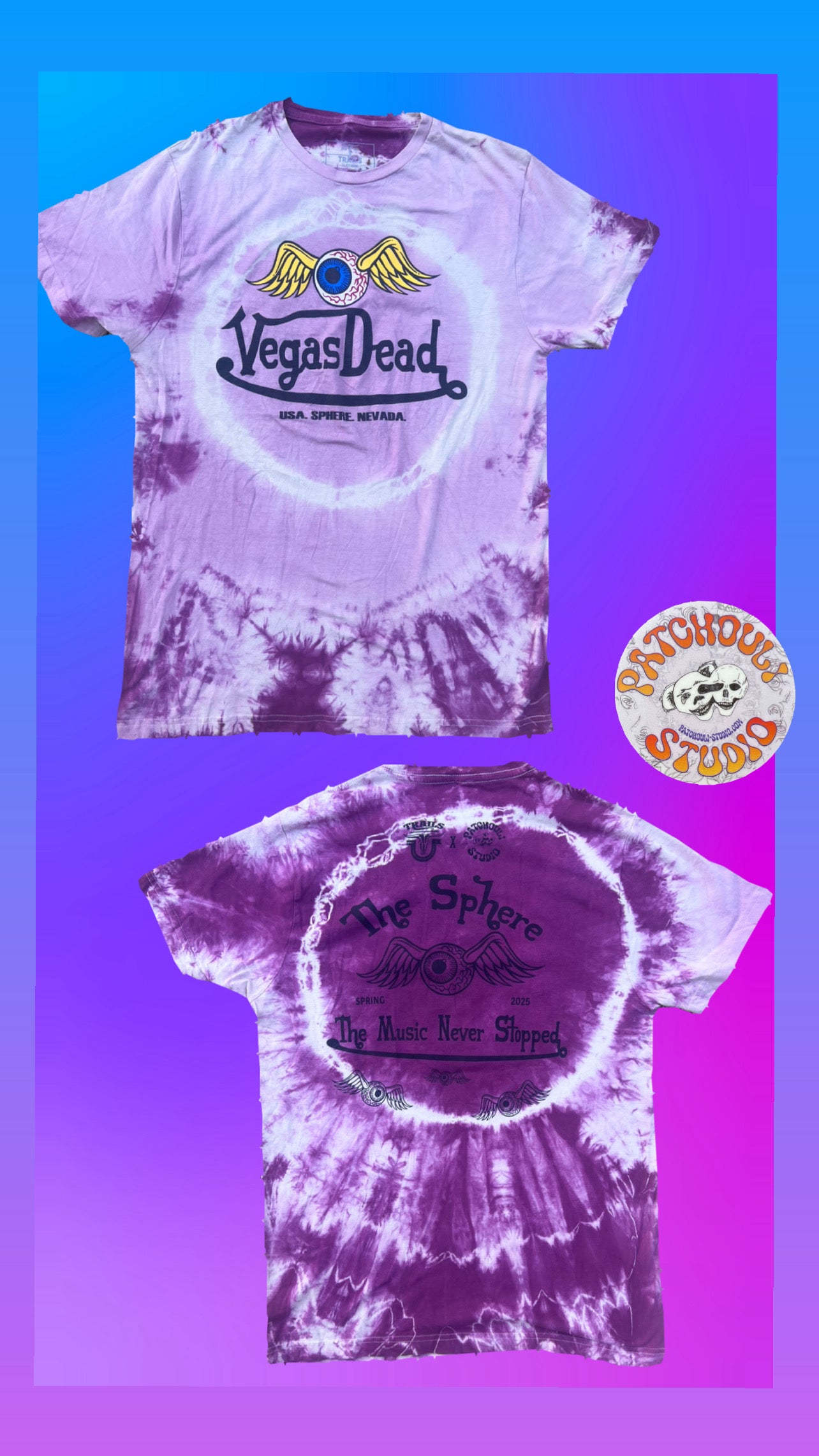 TIE DYED Vegas Dead - short sleeve t-shirt