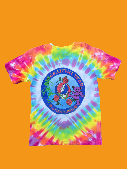 Vintage Grateful Dead Productions Anrakushi Tie Dyed 1997 short sleeved shirt