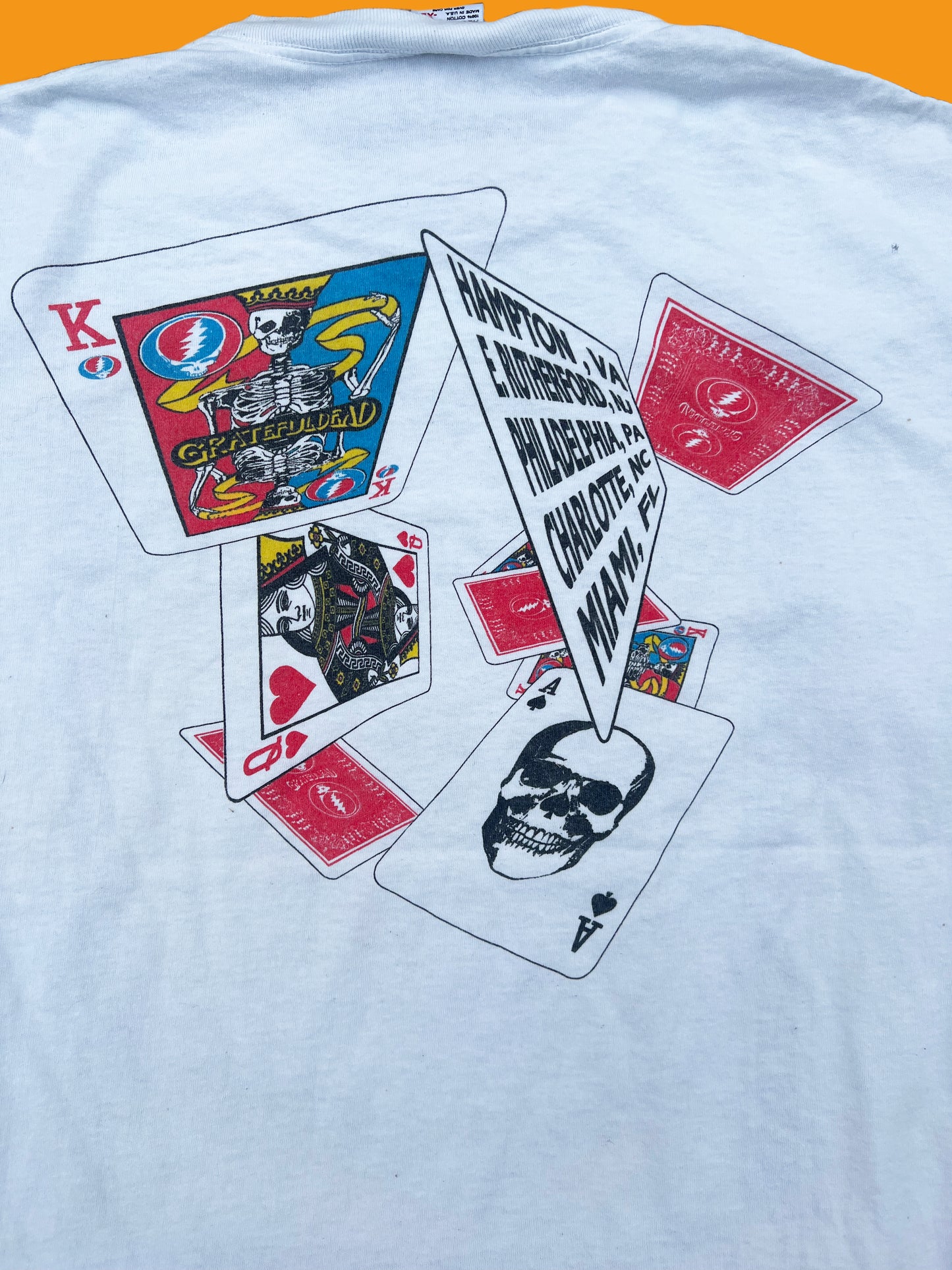 Vintage Grateful Dead House of Cards Fall Tour 1989 (The Warlocks shows) short sleeved shirt